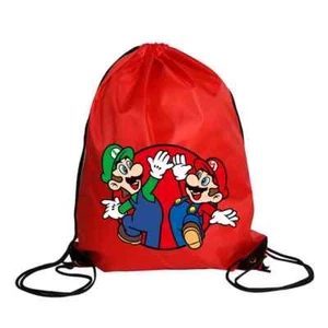 Mario & Luigi Super Mario Bros Boys Drawstring Bag Sports Waterproof Gifts - Picture 1 of 1