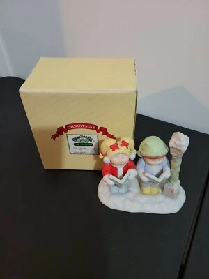 Estatuilla de bisque para niños Cabbage Patch 1984 Noel Carolers Navidad - con caja Foto 1 de 4