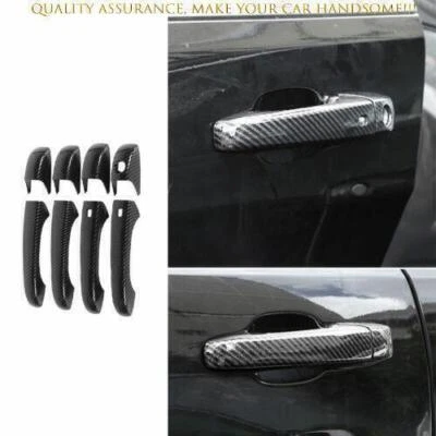 For Jeep Grand Cherokee 2011-2021 Carbon Fiber Outside Door Handle Cover Trim Foto 1 de 4