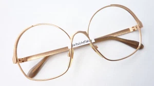 Oma Glasses Eyeglasses Boho Vintage Women Metal Gold Oversized Frame 70s Size M - Picture 1 of 4