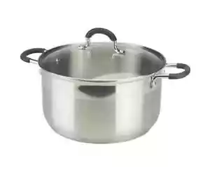 Cazuela de inducción de acero inoxidable con tapa de vidrio estofado de alta resistencia - Imagen 1 de 1
