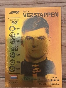 2020 Topps F1 Turbo Attax - Gold Race Winner Max Verstappen # 177 - Rookie RC - Picture 1 of 2