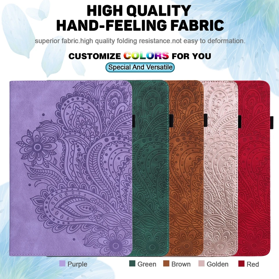 Funda para Tablet Amazon Fire Max 11 Repujada Cuero de Lujo Soporte Plegable Foto 1 de 4