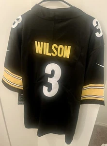 Pittsburgh Steelers #3 Russell Wilson Home Black Men's NFL Stitched Jersey Large - Picture 1 of 4