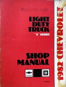 1982 Chevy S10 Pickup Truck Factory Shop Service Manual Original - Picture 1 of 4