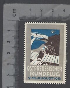 AVIATION Ostpreussiscer Rundflug 1913 poster stamp MH Germany