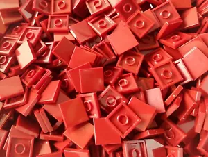 LEGO 50 piastrelle 3068 piastrelle 2x2 rosso scuro, rosso scuro piastrella Ninjago Hobbit NUOVO - Foto 1 di 1