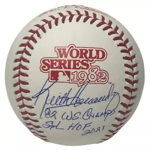 Keith Hernandez Signed 1982 World Series ROMLB Baseball w/ 2 Ins JSA COA NY Mets - Picture 1 of 2