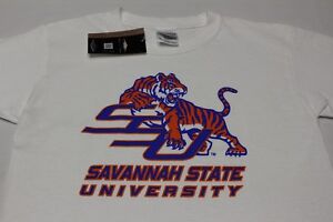 SAVANNAH STATE UNIVERSITY TIGERS - WHITE - YOUTH LARGE SIZE T SHIRT! 