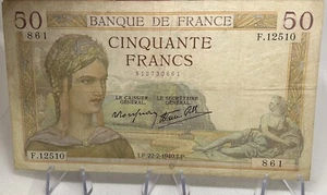 France 1940 50 Francs Ceres - Algeria - Tunisia - Picture 1 of 3