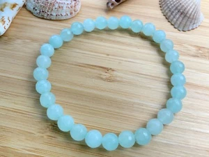 AMAZONITE FACETED BRACELET 6mm Gemstone crystals Healing gems The hope stone - Picture 1 of 9