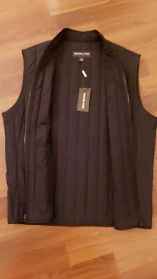 MENS MK BLACK QUILTED VEST SMALL - Image 1 of 4