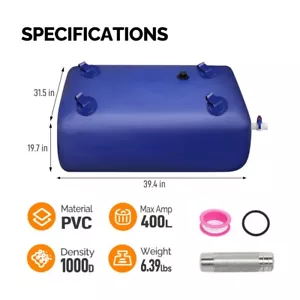Portable Water Storage Container Bag Bladder Collapsible Tank 105Gal/400L, Valve - Picture 1 of 14