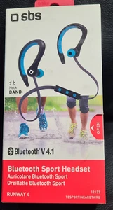 SBS Runway 4 Bluetooth Earphones Running - Neck Band - NEW SEALED - Headphones - Picture 1 of 4