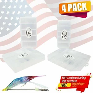 UFISH 4 PK Fishing Storage Box Lure Organizer Fishing Bait Case Jig Tackle Box - Picture 1 of 6