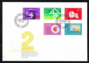 Switzerland 1982 FDC cover Mi 1216-1220 Sc 710-714 Science Sport Culture Chemist - Picture 1 of 1