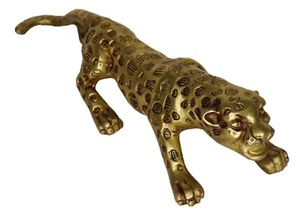 Panther Statue Jaguar Leopard Figurine Handmade Brass Home Décor Showpiece Gift - Picture 1 of 12