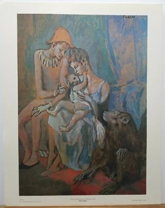 Pablo Picasso Vintage Print "Family of Acrobats with Monkey" 28.5"×20.5" 1960's - Picture 1 of 6