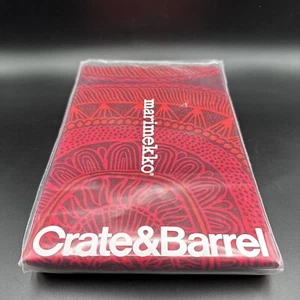 Marimekko Crate & Barrel Standard Pillow Sham Noitarumpu Red Print New Scandi - Picture 1 of 4