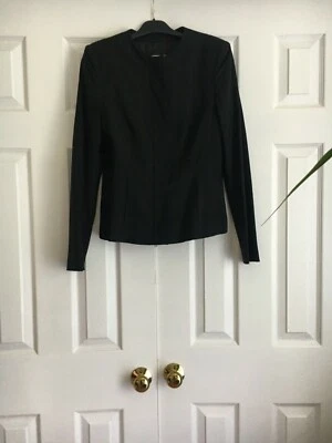 New Women’s Emporio Armani Beautiful Wool Blend Black Blazer Jacket 6 Italy - Изображение 1 из 4