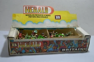 Vintage Britain Herald Store Box w/ 53 plastic soldiers 1:32 RARE Argentina - Picture 1 of 12