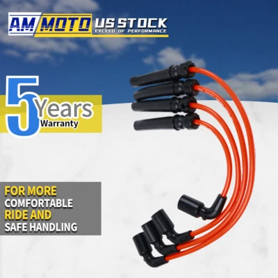 For Chevrolet Aveo 2004-08 Aveo5 Pontiac Daewoo L4 1.6L OEM 4X Spark Plug Wire  Foto 1 de 4