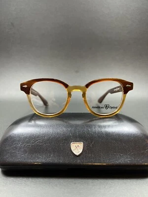 Anteojos AO American Optical Times C1 Castaño Arena Talla 47-21-145 Nuevos Foto 1 de 4