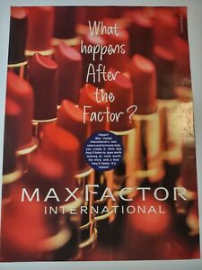 Max Factor International What Happens After the Factor Vintage 1990s Print Ad