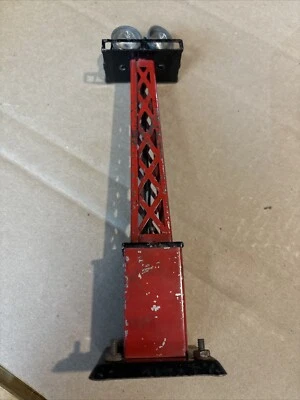 Marx Light Tower Red Vintage Model Train Double Spot Search Untested O Gauge #U - Image 1 of 4