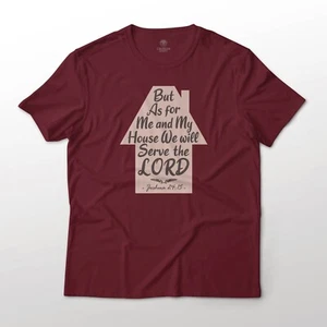 Camiseta inspiradora de arte gráfico But As for Me and My House We Will Serve the Lord - Imagen 1 de 9