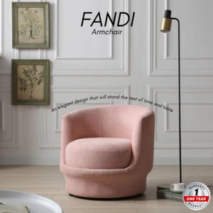 Arm Chair Pink Seat Polyester Fabric High-density Foam Living Room Priceworth - Picture 1 of 4
