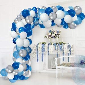 Blue Gold Balloon Arch Garland Kit Wedding Baby Shower Birthday Party Decor 119P