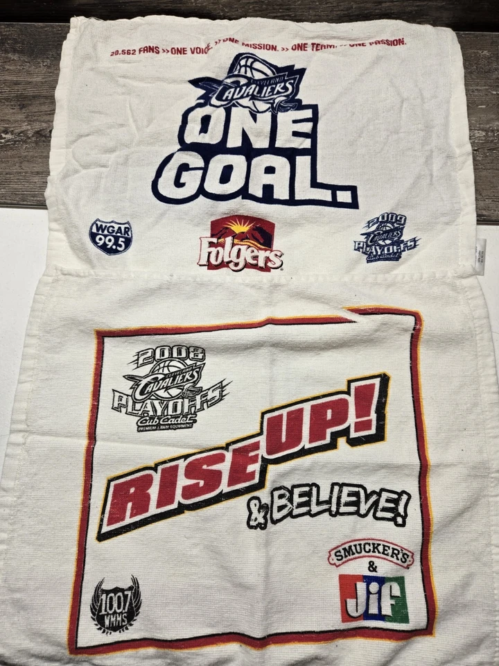 NBA CLEVELAND CAVS BALONCESTO 2008/2007 PLAYOFFS RALLY TOALLA Lebron PROMOCIÓN LOTE  Foto 1 de 1