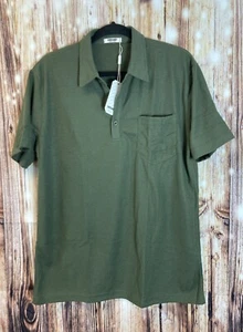 COOFANDY Men's Waffle Knit Polo Shirt and Shorts Set 2 Pieces Outfit Size Medium - Picture 1 of 6