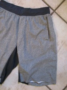 Lululemon EUC gray herringbone unlined 12 in inseam gym shorts Medium - Picture 1 of 6