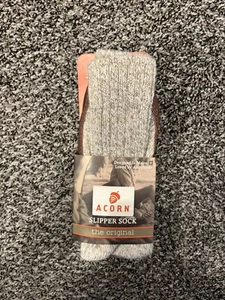 New ACORN Wool Slipper Socks Leather Trim Soles Sz XXS Women’s 5-6 - Picture 1 of 5