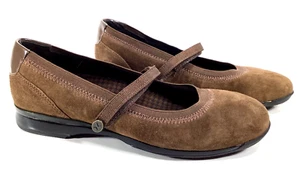 Aetrex Essence Caroline Shoes Women’s Size 7 W Wide Mary Jane EE31 Brown Suede - Picture 1 of 9