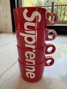 SS18 Supreme Stacking Cups Red Set Of 4 (Red) - Picture 1 of 3