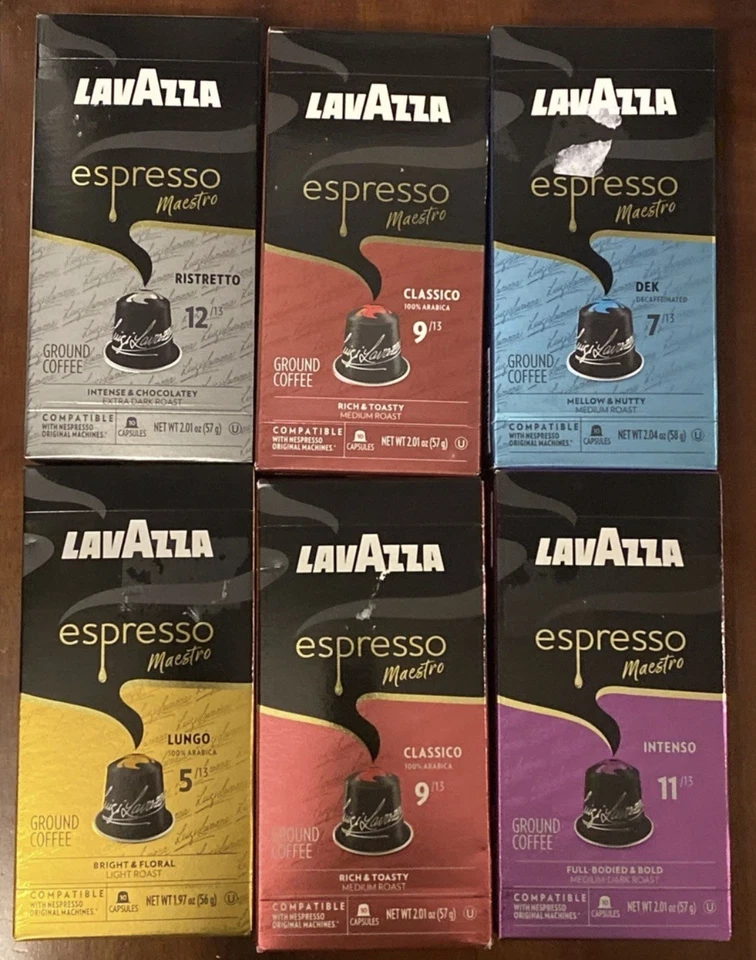 6 Packs, Lavazza Espresso Maestro Assorted Flavors 10 Count Each - Exp 11/30/25 - Image 1 of 1