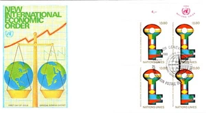 Vintage FDC United Nations Geneva Postmark Scott #89 New Economic Order - Picture 1 of 2