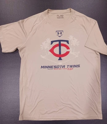 Camiseta Bronceada Entrenamiento Primavera Minnesota Twins MLB 2015 - Under Armour Med Suelta Foto 1 de 4