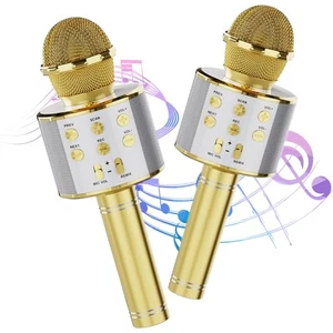 Wireless Bluetooth Karaoke Microphone 2 Pack, 4-in-1 Handheld Mic Speaker for... - Picture 1 of 6