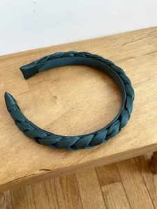 J.Crew Emerald Green Satin Braided Headband One Size Holiday 2025 - Picture 1 of 4