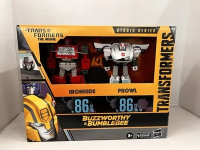 Transformers Studio Serie 86 Película 2pk Buzzworthy Bumblebee IRONHIDE & PROWL Foto 1 de 4