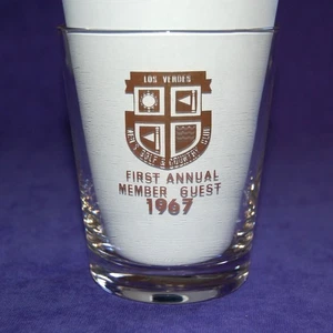 Vintage 1967 Los Verdes Golf And Country Club Double Old Fashioned Bar Glass - Picture 1 of 2