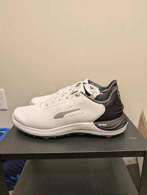 Tênis de golfe Puma PHANTOMCAT NITRO - Branco/Puma preto/verde fluro - Imagem 1 de 3