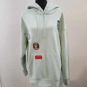 Sudadera con capucha pulóver verde menta parche auténtico Dutch Bros para mujer pequeña limitada - Imagen 1 de 12