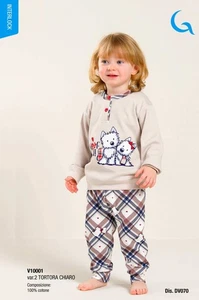 Pigiama da neonata in jersey di cotone caldo Gary V10001 - Picture 1 of 2