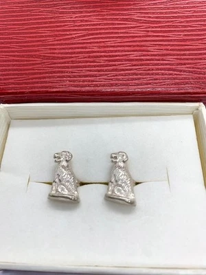 GEMELOS LABRADOR PERRO, en plata de ley 925 maciza, en caja de regalo nueva Foto 1 de 4