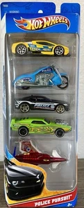 NEW Hot Wheels POLICE PURSUIT 5 Pack Mattel - Picture 1 of 8
